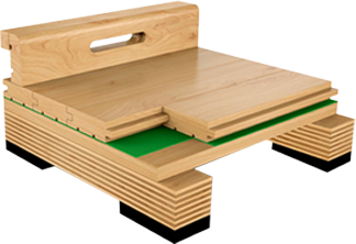 運動木地板單層龍骨結(jié)構(gòu)